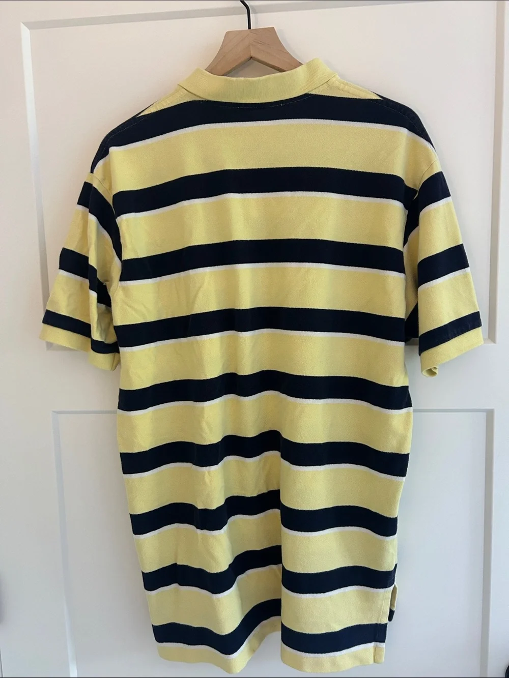 Polo Ralph Lauren Men’s XL Yellow Navy Striped Polo Shirt Pink Pony